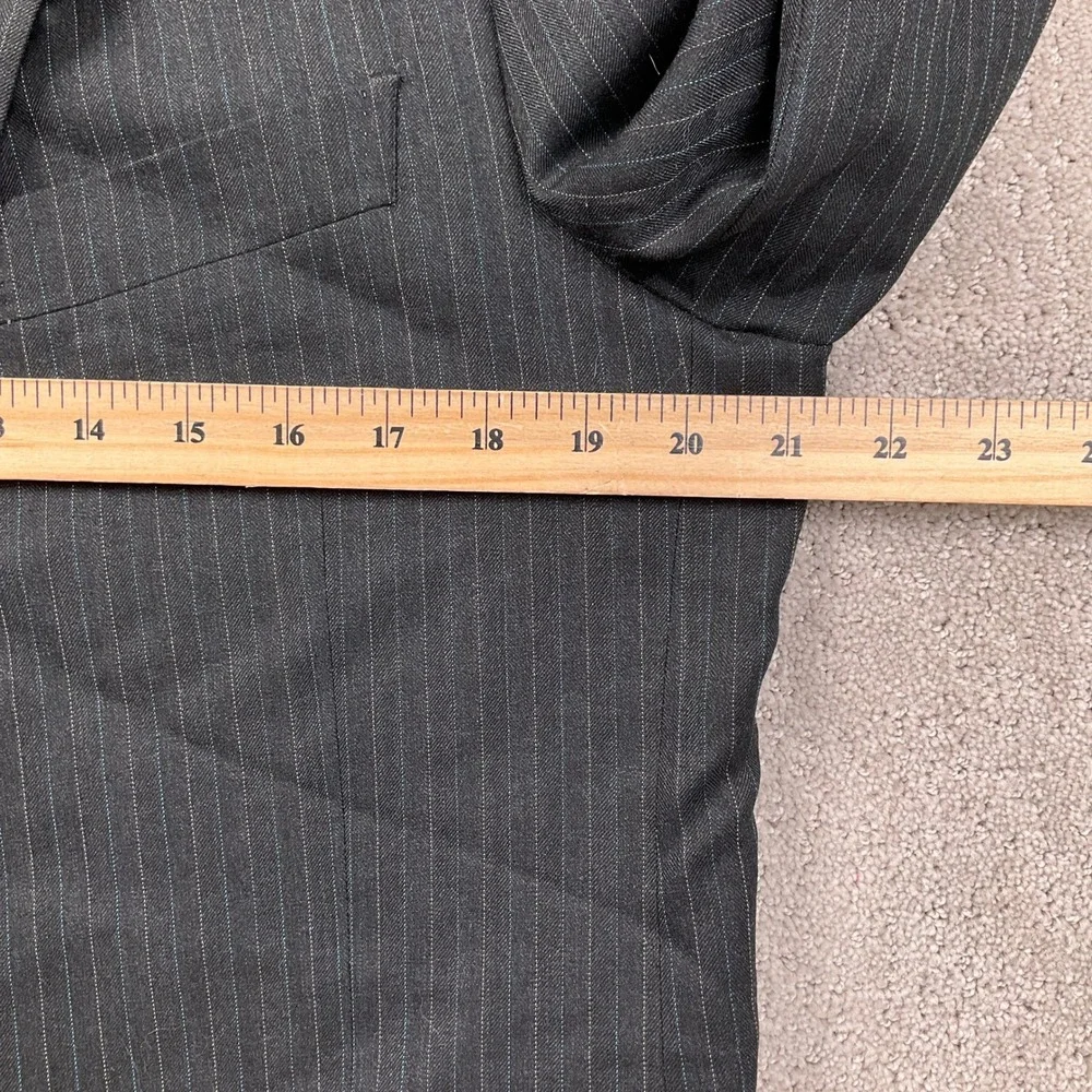 Brooks Brothers Saxxon 1818‎ Regent Suit Mens 42R 37W 29L Gray Blue Pinstripe